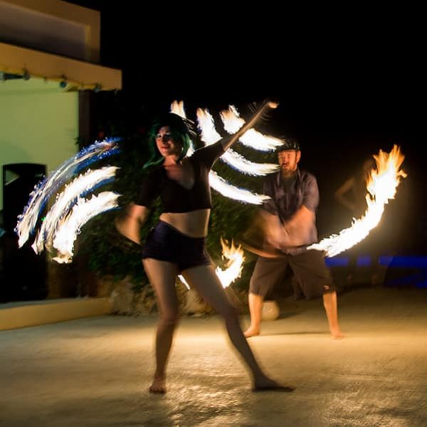 Fire Dancers Performing